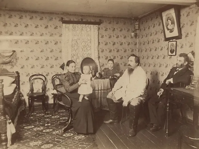 Framed Print : Interior view of a geologist's living room at gold mines in the Minusinsk mining district, 1890. Creator: TG Ulatovskii Framed Print : Interior view of a geologist's living room at gold mines in the Minusinsk mining district, 1890. Creator: TG Ulatovskii