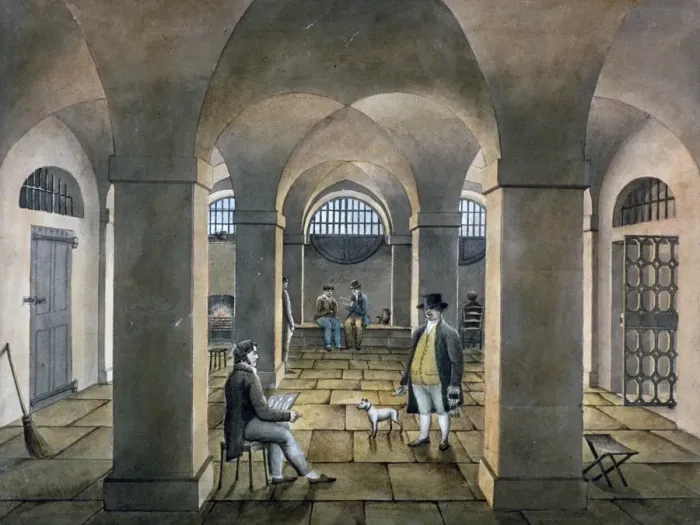 Framed Print : Interior view in Horsemonger Lane Prison, Union Road, Southwark, London, c1826. Artist Framed Print : Interior view in Horsemonger Lane Prison, Union Road, Southwark, London, c1826. Artist