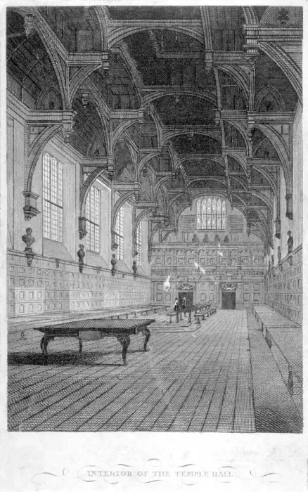 Framed Print : Interior view of Inner Temple Hall, City of London, 1804 Framed Print : Interior view of Inner Temple Hall, City of London, 1804