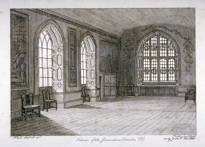 Framed Print : Interior view of the Jerusalem Chamber in Westminster Abbey, London, 1805. Artist