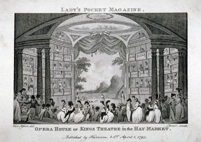 Framed Print : Interior view of the Kings Theatre, Haymarket, London, 1795 Framed Print : Interior view of the Kings Theatre, Haymarket, London, 1795