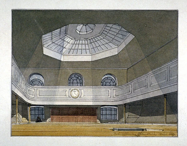 Interior view of the Kings Weigh House, Eastcheap, City of London, 1819. Artist