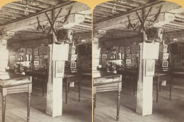 Framed Print : Interior View, Libby Prison, 1893. Creator: Henry Hamilton Bennett Framed Print : Interior View, Libby Prison, 1893. Creator: Henry Hamilton Bennett