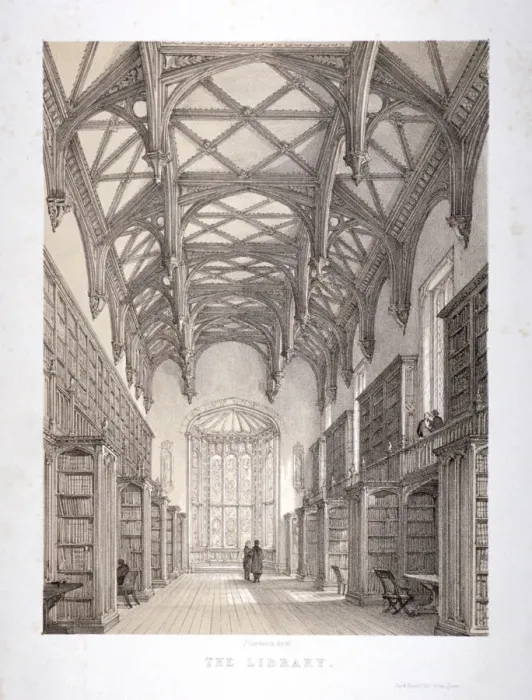 Framed Print : Interior view of the library, Lincolns Inn, Holborn, London, c1850 Framed Print : Interior view of the library, Lincolns Inn, Holborn, London, c1850