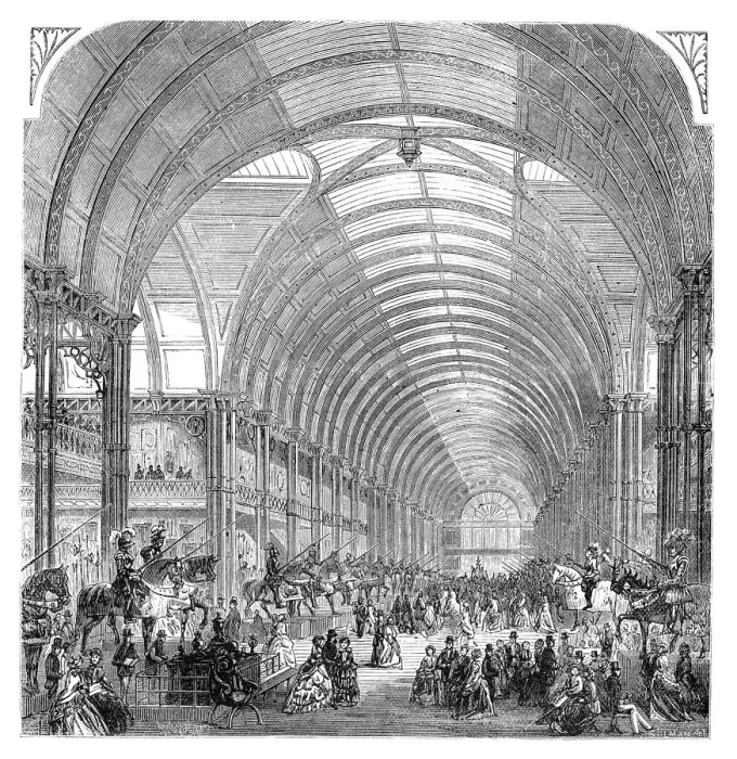 Framed Print : Interior view of the Manchester Exhibition, 1857 (late 19th century) Framed Print : Interior view of the Manchester Exhibition, 1857 (late 19th century)