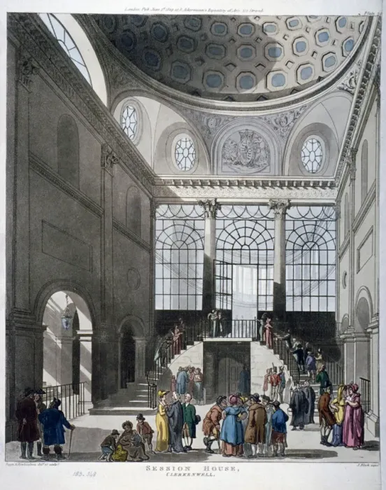 Framed Print : Interior view of the Middlesex Sessions House on Clerkenwell Green, London, 1809 Framed Print : Interior view of the Middlesex Sessions House on Clerkenwell Green, London, 1809