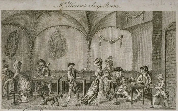 Framed Print : Interior view of Mr Hortons Soup Room, Cornhill, City of London, 1770 Framed Print : Interior view of Mr Hortons Soup Room, Cornhill, City of London, 1770
