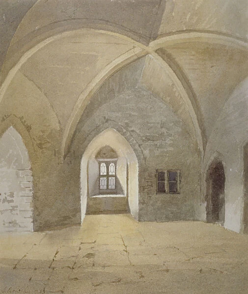 Interior view of the prison in the Bowyer Tower, Tower of London, Stepney, London, 1883