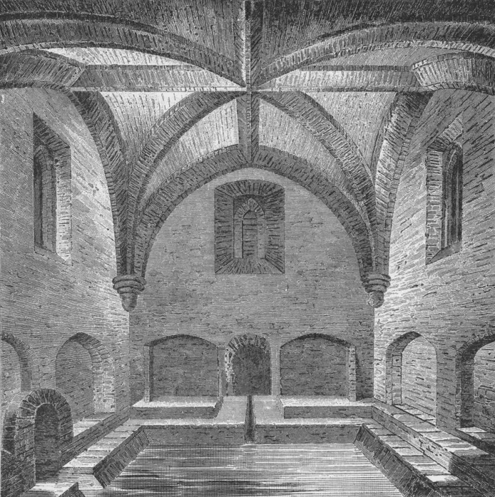 Framed Print : Interior view of Queen Elizabeths Bath, London, 1834 (1904). Artist: James Basire III Framed Print : Interior view of Queen Elizabeths Bath, London, 1834 (1904). Artist: James Basire III