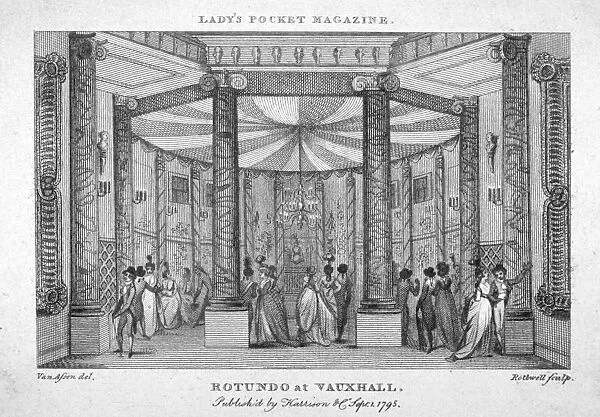 Interior view of the Rotunda at Vauxhall Gardens, Lambeth, London, 1795