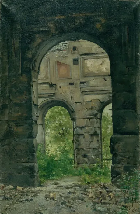 Framed Print : Interior view of ruins of the former Court of Auditors, Quai d'Orsay, c1888. Creator: Georges Rouard Framed Print : Interior view of ruins of the former Court of Auditors, Quai d'Orsay, c1888. Creator: Georges Rouard