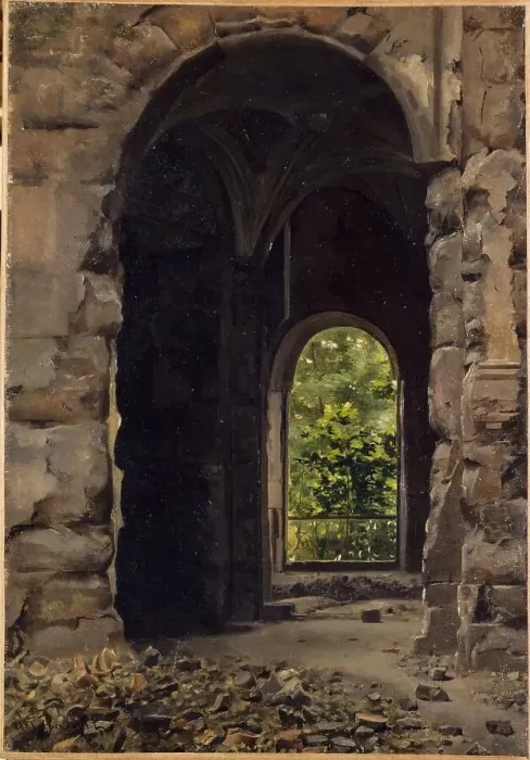 Framed Print : Interior view of ruins of the old Court of Auditors, Quai d'Orsay, 1888. Creator: Georges Rouard Framed Print : Interior view of ruins of the old Court of Auditors, Quai d'Orsay, 1888. Creator: Georges Rouard