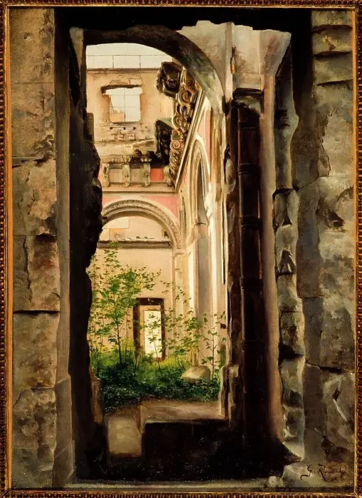Framed Print : Interior view of ruins of the old Court of Auditors, Quai d'Orsay, c1888. Creator: Georges Rouard Framed Print : Interior view of ruins of the old Court of Auditors, Quai d'Orsay, c1888. Creator: Georges Rouard