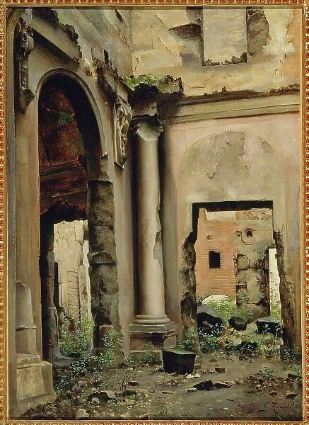 Interior view of the ruins of the old Court of Auditors, Quai d'Orsay, 1888. Creator: Unknown