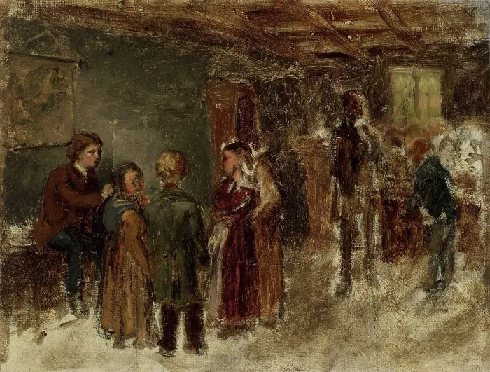 Framed Print : Interior view of the school, sketch, 1870-1871. Creator: Karl Emanuel Jansson Framed Print : Interior view of the school, sketch, 1870-1871. Creator: Karl Emanuel Jansson