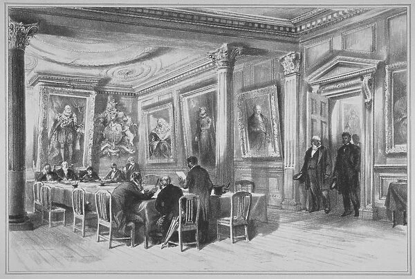 Interior view of the Scottish Corporation in Crane Court, near Fleet Street, City of London, 1860