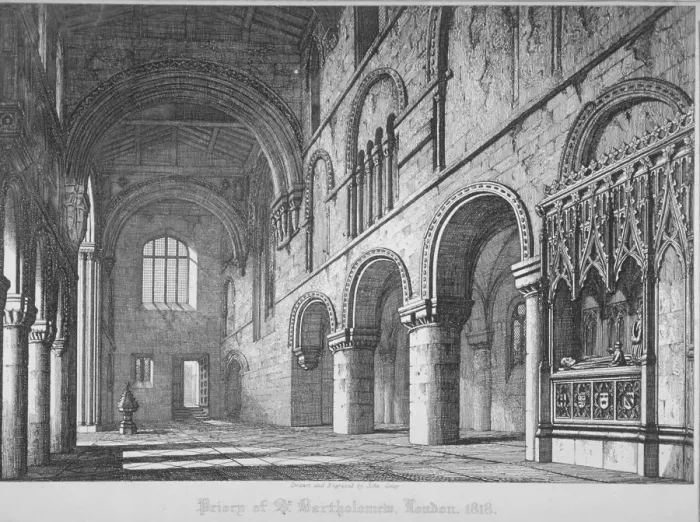 Framed Print : Interior view of St Bartholomews Priory, Smithfield, City of London, 1818. Artist Framed Print : Interior view of St Bartholomews Priory, Smithfield, City of London, 1818. Artist
