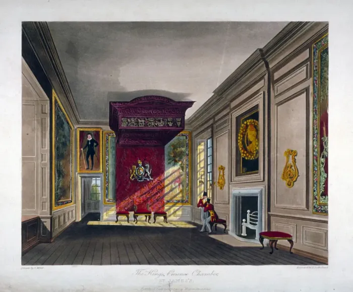 Framed Print : Interior view of St Jamess Palace, Westminster, London, 1816. Artist: Thomas Sutherland Framed Print : Interior view of St Jamess Palace, Westminster, London, 1816. Artist: Thomas Sutherland