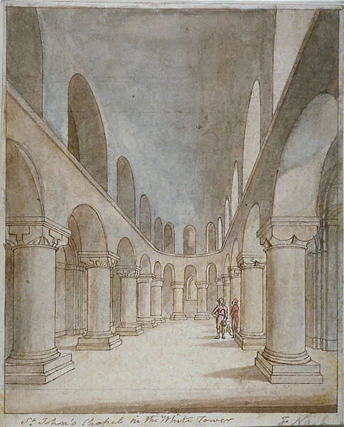 Interior view of St Johns Chapel, Tower of London, c1810. Artist: Frederick Nash