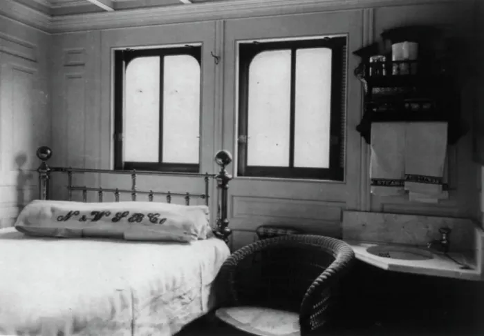 Framed Print : Interior view of steamboat cabin, c1900. Creator: Frances Benjamin Johnston Framed Print : Interior view of steamboat cabin, c1900. Creator: Frances Benjamin Johnston