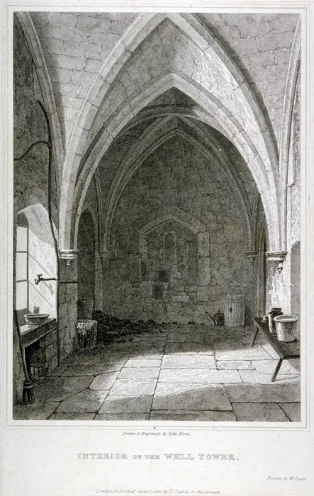 Framed Print : Interior view of the Well Tower, Tower of London, 1823. Artist: Edward Blore Framed Print : Interior view of the Well Tower, Tower of London, 1823. Artist: Edward Blore