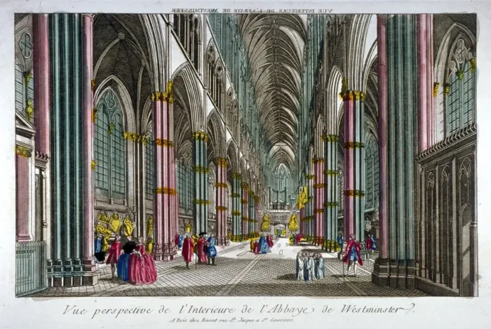 Framed Print : Interior view of Westminster Abbey, London, c1755 Framed Print : Interior view of Westminster Abbey, London, c1755