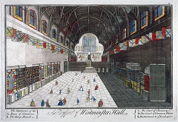 Interior view of Westminster Hall, London, c1750. Artist