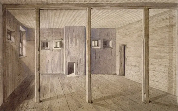 Framed Print : Interior view of White Lyon Prison, Borough High Street, Southwark, London, 1887 Framed Print : Interior view of White Lyon Prison, Borough High Street, Southwark, London, 1887