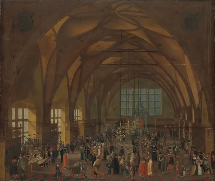 Framed Print : The Interior of the Vladislav Hall, Prague, after 1615. Creator: Unknown Framed Print : The Interior of the Vladislav Hall, Prague, after 1615. Creator: Unknown