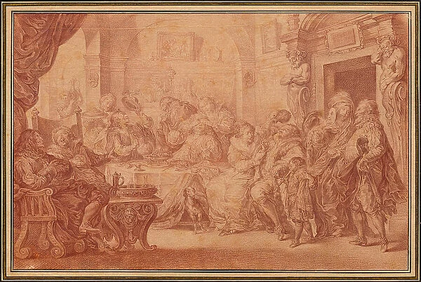 Interior with a wedding party. From the Life of Henry IV. Creator: Cochin, Charles-Nicolas, the Younger (1715-1790)