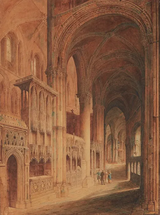 Framed Print : Interior of Westminster Abbey, 1811. Creator: John Coney Framed Print : Interior of Westminster Abbey, 1811. Creator: John Coney