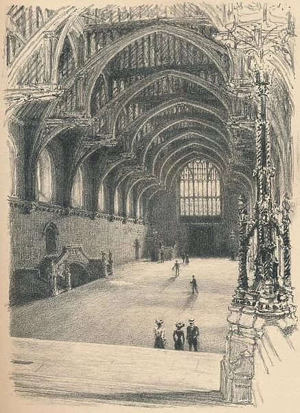 Interior of Westminster Hall, Westminster Palace, 1902. Artist: Thomas Robert Way