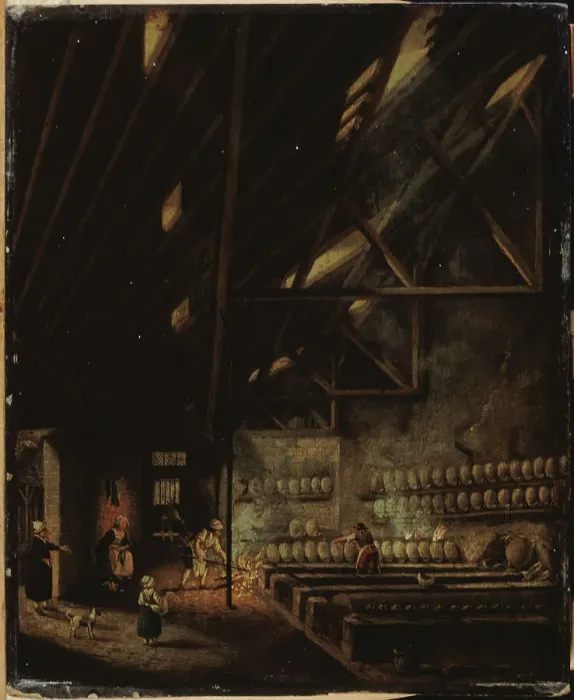Framed Print : Interior of a workshop, c1777. Creator: Pierre-Antoine Demachy Framed Print : Interior of a workshop, c1777. Creator: Pierre-Antoine Demachy