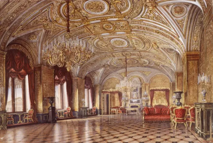 Framed Print : Interiors of the Winter Palace. The Gold Drawing-Room, Mid of the 19th cen Artist: Kolb, Alexander Chrisophorovich (1819-1887) Framed Print : Interiors of the Winter Palace. The Gold Drawing-Room, Mid of the 19th cen Artist: Kolb, Alexander Chrisophorovich (1819-1887)