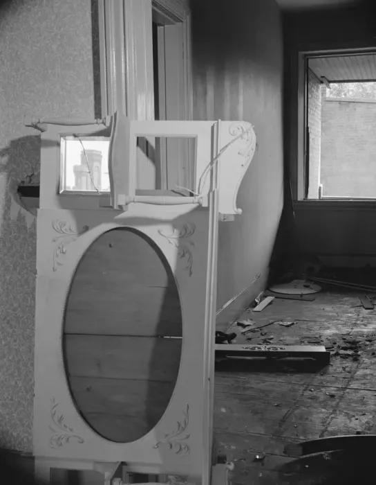 Framed Print : Interiors of wrecked homes on Independence Avenue... Washington, D.C, 1942. Creator: Gordon Parks