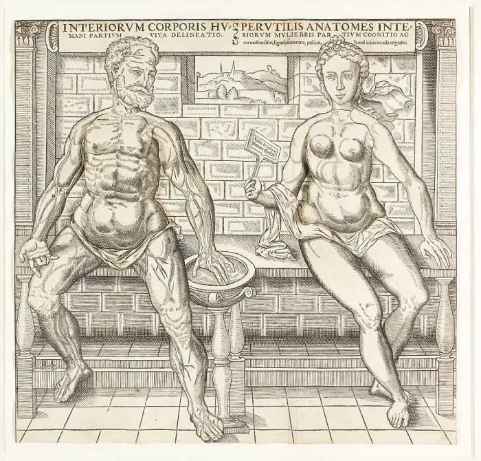 Framed Print : Interiorum corporis humani partium viva delineatio, from the second edition of the... 1555 / 59. Creator: Monogrammist R. S Framed Print : Interiorum corporis humani partium viva delineatio, from the second edition of the... 1555 / 59. Creator: Monogrammist R. S