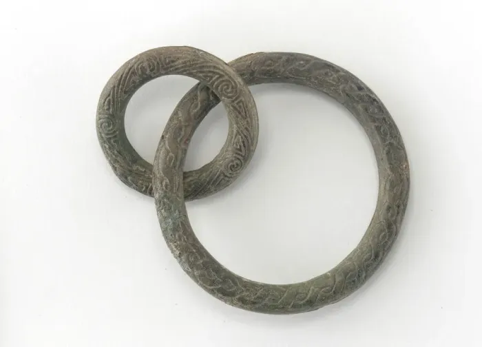 Framed Print : Two interlocked rings, Eastern Zhou dynasty, 5th-4th century BCE. Creator: Unknown Framed Print : Two interlocked rings, Eastern Zhou dynasty, 5th-4th century BCE. Creator: Unknown