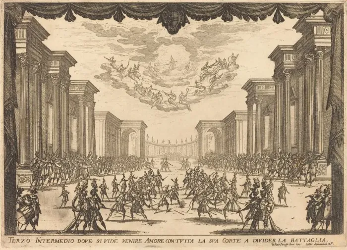 Framed Print : Third Intermezzo, 1617. Creator: Jacques Callot Framed Print : Third Intermezzo, 1617. Creator: Jacques Callot