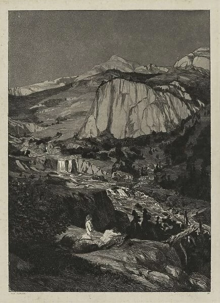 Intermezzo: Moonlit Night (Opus IV, 5), 1881. Creator: Max Klinger (German, 1857-1920)