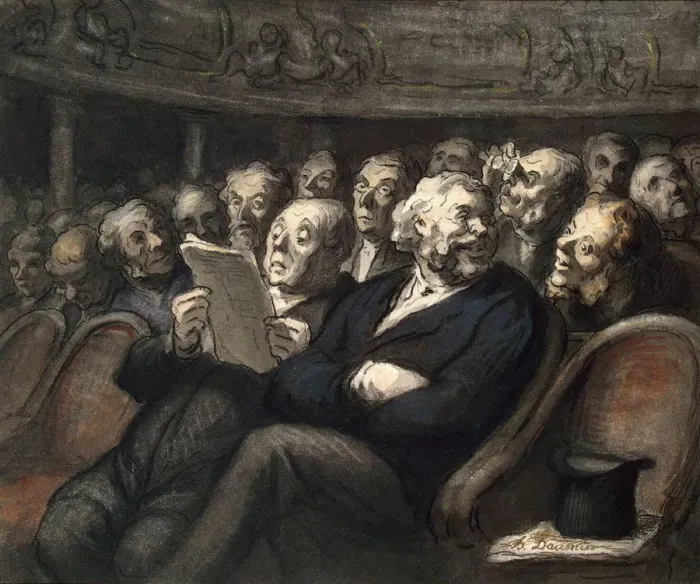 Framed Print : Intermission at the Comedie-Francaise, 1858 Framed Print : Intermission at the Comedie-Francaise, 1858