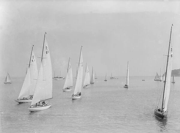 International 6 Metres class racing at Cowes. Creator: Kirk & Sons of Cowes