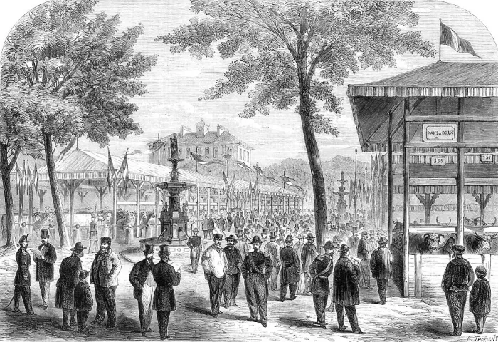 Framed Print : The International Cattle Show at Poissy, 1862. Creator: Unknown Framed Print : The International Cattle Show at Poissy, 1862. Creator: Unknown