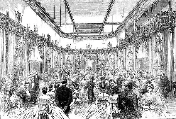 International entertainment at the Guildhall: the ball in the temporary saloon... 1862. Creator: Unknown