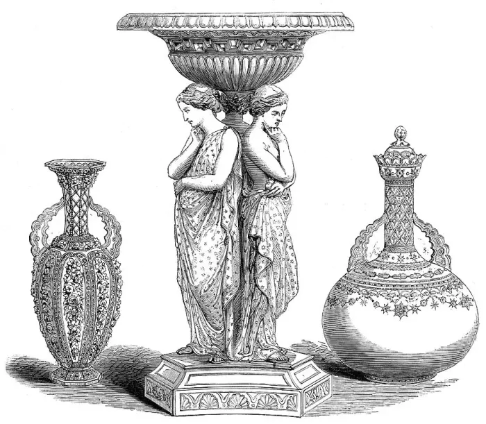 Framed Print : The International Exhibition: articles in Parian by W. H. Goss, 1862. Creator: Unknown Framed Print : The International Exhibition: articles in Parian by W. H. Goss, 1862. Creator: Unknown