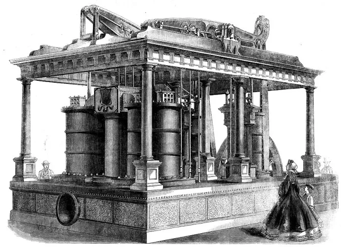 Framed Print : The International Exhibition: blast-engines by the Lilleshall Company, Shiffnal, Shropshire... 1862 Creator: Unknown Framed Print : The International Exhibition: blast-engines by the Lilleshall Company, Shiffnal, Shropshire... 1862 Creator: Unknown
