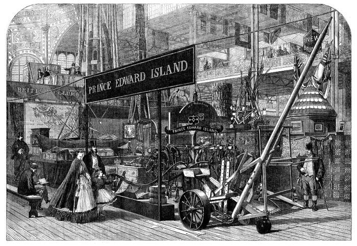 Framed Print : The International Exhibition: British Columbia and Prince Edward Island Courts... 1862. Creator: Unknown Framed Print : The International Exhibition: British Columbia and Prince Edward Island Courts... 1862. Creator: Unknown