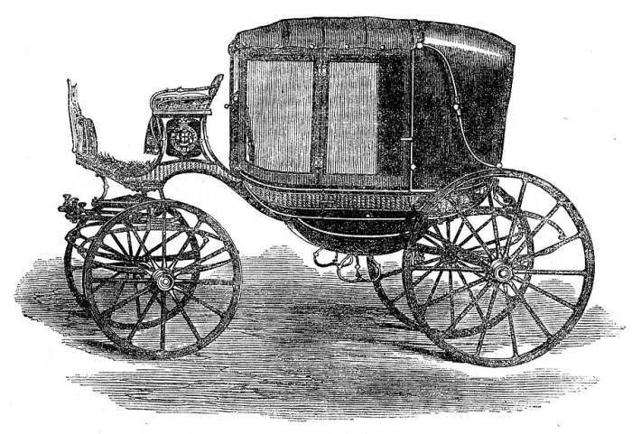 Framed Print : The International Exhibition: carriage by Stevenson and Elliot, of Stirling, 1862. Creator: Unknown Framed Print : The International Exhibition: carriage by Stevenson and Elliot, of Stirling, 1862. Creator: Unknown