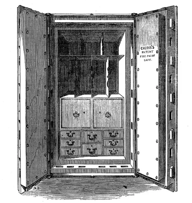 Framed Print : The International Exhibition: Chubbs safe, 1862. Creator: Unknown Framed Print : The International Exhibition: Chubbs safe, 1862. Creator: Unknown