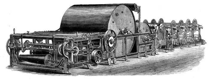 Framed Print : The International Exhibition - cotton manufacture: Harrison's sizing-machine, 1862. Creator: Unknown Framed Print : The International Exhibition - cotton manufacture: Harrison's sizing-machine, 1862. Creator: Unknown