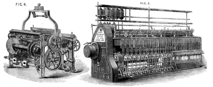 Framed Print : The International Exhibition - cotton manufacture: machinery of Platt Brothers, Oldham, 1862. Creator: Unknown Framed Print : The International Exhibition - cotton manufacture: machinery of Platt Brothers, Oldham, 1862. Creator: Unknown